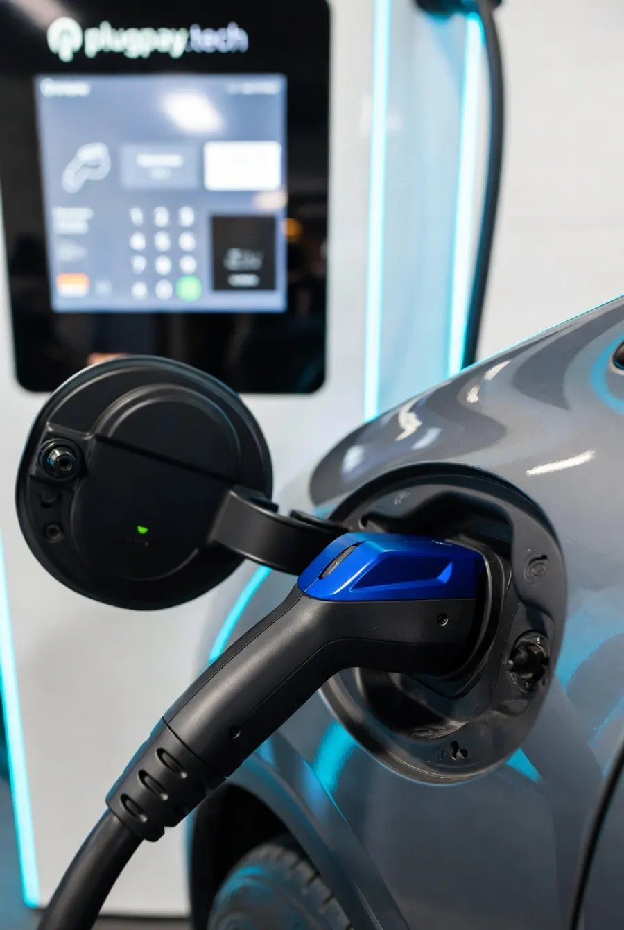 Conector de carga de un vehículo eléctrico